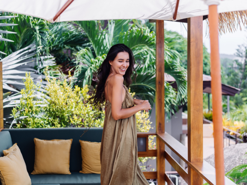 woman guest in a villa